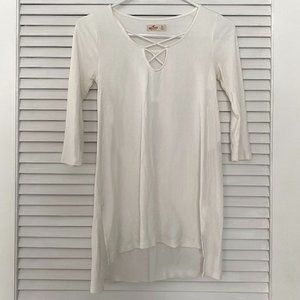 Hollister 3/4 Sleeve White Shirt